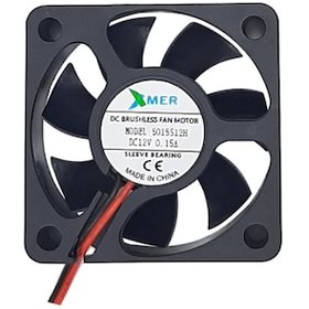 Resim 50X50X15Mm 12V 0.15A 2P Xmer Fan 