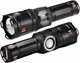 Resim Jouis El Feneri Hoparlörlü Ultra Güçlü 5400 mAh Şarj Edilebilir LED El Feneri-Bluetooth Hoparlörlü,Dijital Göstergeli,Zoom Özellikli Kamp Lambası ve Powerbank-Avcılık,Kamp ve Acil Durum Profesyonel 