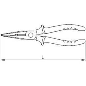 Resim İzeltaş 3220 Uzun Kargaburun Düz Uçlu Opak 140Mm 