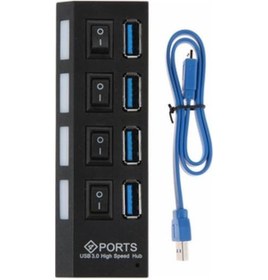 Resim 4 Port Usb 3.0 Hub Çoklayıcı Çoğaltıcı - Yüksek Hız 5 Gbps Bst-2 (217682639) 