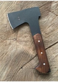 Resim Dmr Dövme Çelik Kamp Baltası El Yapımı Karbon Çelik Balta Nacak 650gr 