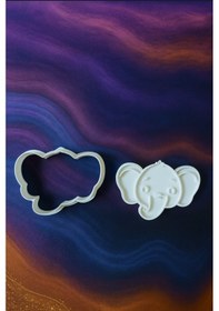 Resim Fil Ve Su Aygırı Kurabiye Kalıbı Seti 2 Li Beyaz Hayvan Figürlü Hamur Ve Şeker Kalıbı Beyaz 