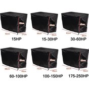 Resim 210d Oxford Kumaş Tekne Pervane Motoru Su Geçirmez Ve Toz Geçirmez Kapak, Boyut: 68x40x53cm / 60-100hp Siyah 