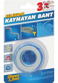 Resim Kendinden Kaynayan Su Geçirmez Silikon Bant Şeffaf 25mm X 1,5mt 