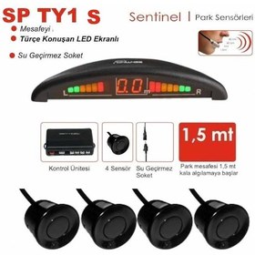 Resim Oto Park Sensörü Led Ekranlı Türkçe Ses İkazlı Siyah Renk 22 Mm 