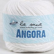 Resim La Mia Angora 50gr Beyaz El Örgü İpi - L001 - 33804 