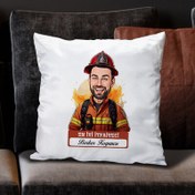 Resim Karikatürlü En İyi İtfaiyeci Yastık 
