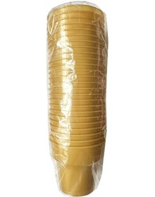 Resim Omeyva Renkli Sert Mika Plastik Kristal Bardak - Altın - 6 Oz / 180 Cc - 125 Adet Çok Renkli 