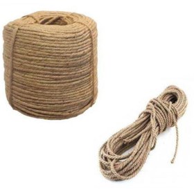 Resim Gereksiz Şeyler 8mm Jüt Halat Kendir Urgan Halat Ip 100 m Dekoratif Halat 