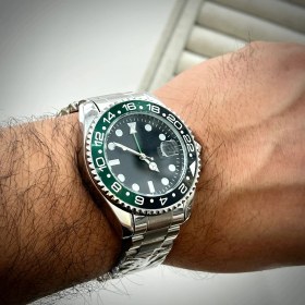 Resim Choppers Çelik Kordon Yeşil Siyah Bezel Erkek Kol Saati 42MM 