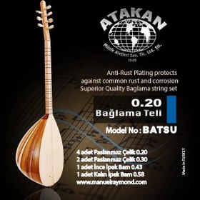 Resim Manuel Raymond BATSU Uzun Sap Bağlama Teli (0.20) | Paslanmaz Çelik Parlak Tını 