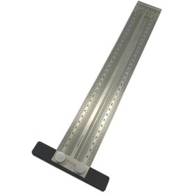 Resim Rox Wood 0090 Hassas Işaretleme Şablon Paslanmaz T Cetvel 300 Mm 