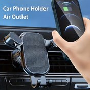 Resim Hava Vantili Klipli Ayarlanabilir Araba Telefon Tutucu, Evrensel Mobil Cihaz Mount, Su Geçirmez Olmayan ABS Malzeme, Araba için Ayarlanabilir Klemple 