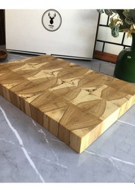 Resim Meşe Ağacı End Grain Kesme Tahtası 