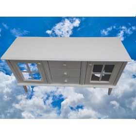 Resim Bengimobilya Tv Sehpası Windovs Model Pencere Ahşap Kayın Torna Retro Ayak Bey 