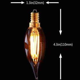 Resim Cata 4W E14 2700K Amber Rustik Kıvrık Dekoratif LED Ampul CT-4281 