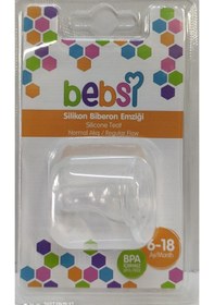 Resim Bebsi Silikon Biberon Emziği 6-18 Çok Renkli 