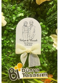 Resim Uv Baskı Pleksi Magnet Söz, Nişan, Nikah, Düğün, Kına, Doğum Günü 15 Adet Altın Eskitme 