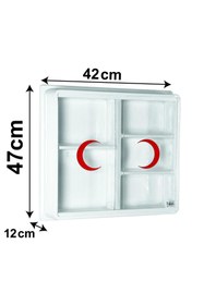 Resim Saatistan Büyük Boy Ecza Dolabı, 157 Parça, İç Dolu, 47x44x12 cm 