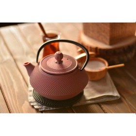 Resim Taşev T0079 Linden - Sümbül 800 ml Toz Pembe Döküm Çaydanlık 