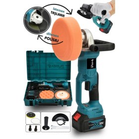 Resim Assur Profesyonel 21V Çift Akü 125 Mm Taşlama & 150 Mm Polisaj Makinesi Set 