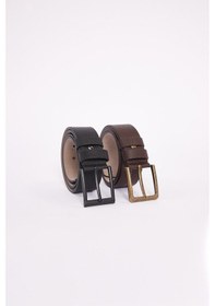 Resim Tudors Erkek 2'li Set 4 Cm Kahverengi 4 Cm Siyah Spor Kemer-34506 Multi 