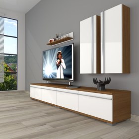 Resim Eko 5220T Mdf Tv Ünitesi Tv Sehpası - Ceviz - Beyaz 