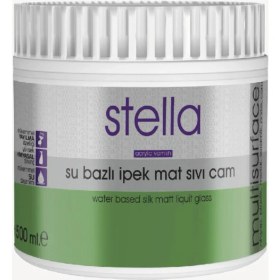 Resim Stella Su Bazlı Sıvı Cam Ipek Mat Boya Şeffaf 500 ml 