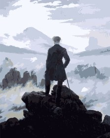 Resim Sayılarla Boyama Seti - Caspar David Friedrich - Bulutların Üzerinde Yolculuk - 60x75 