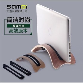 Resim Reedark Ahşap Dizüstü Bilgisayar Standı - Taşınabilir Ergonomik Siyah Masaüstü Düzenleyici 2.4cm Yükseklik Siyah Ns Siyah 