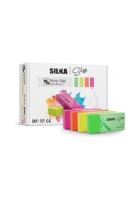 Resim Silka Art3 Neon Orta Boy Silgi 24'lü 