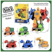 Resim Aurora Alaşım Deformasyon Arabası Beşi Bir Arada Robot Çocuk Oyuncağı Çok Renkli 