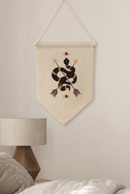Resim Mutfak Duvar Dekoru, Pinterest Oda Dekoru, Boho Kanvas Flama Askılı Duvar Örtüsü Ve Süsü NO:469 - Renkli - 14 / 50 x 70 