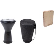 Resim Siyah Mısır Darbuka + Seyahat Kajon Cajon Donizetti