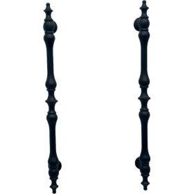 Resim Koldoor Şehzade Mat Siyah Mobilya Dolap Mutfak Çekmece Kulpu 128 mm ( 12,8 cm ) 10 Adet 