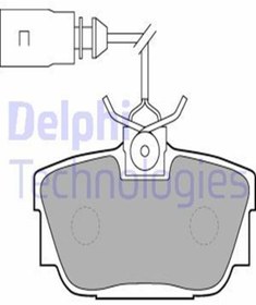 Resim Delphi Lp1541 Arka Fren Balatasi-kablolu- (VW TRANSPORTER 97-04 SHARAN 01-10 SEAT ALHAMBRA (WC114523) 