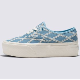 Resim Vans Mavi Kadın Yüksek Taban Kanvas Lifestyle Ayakkabı VN0A5KXXLTB1 UA Authentic Stackf 