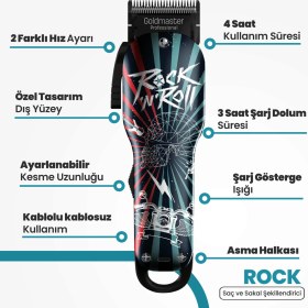 Resim Goldmaster Rock GM-8179 Saç Sakal Şekillendirici 