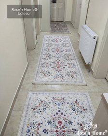 Resim LALEZAR - Kaymaz Deri Taban Makinede Yıkanabilir Salon Oturma Odası Mutfak Halısı - QUANTUM SERİSİ / SAÇAKLI / 120x120 (Yuvarlak) 