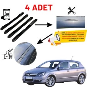 Resim Opel Astra H 4'lü Ön Arka Tavan Oluk Çıta Kapakları Siyah 