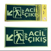 Resim STOREMAX LR-FLD Fotolümen Fosforlu Yön Levhası - Sol - Yön Ok Sembollü - Acil Çıkış Yazılıdır 1088605 