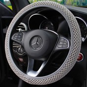 Resim Otomatik Direksiyon Kılıfı, Kaymaz Direksiyon Kapağı, Üç Boyutlu Ağ Nefes Alabilir, Evrensel 37-38cm Araba Aksesuarları 