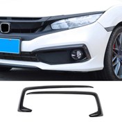 Resim beyaztuning Honda Civic Fc5 Sis Farı Üst Kaşı Çıtası Kaplaması Karbon 2019- 