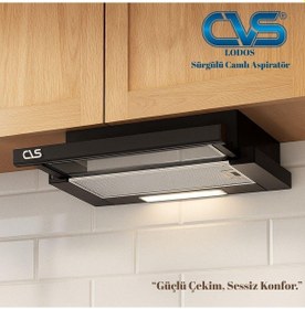 Resim Cvs DN1147 Lodos Sürgülü Camlı Tek Filtre Aspiratör 