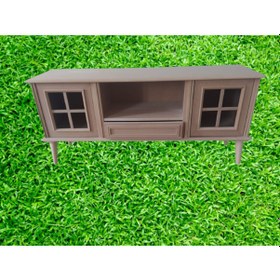 Resim Tv Sehpası Windovs Nakış Model Kayın Torna Torna Retro Ayak Ham Renk 150 Cm El Yapım 