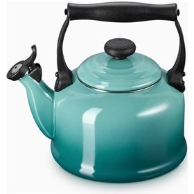 Resim Le Creuset Geleneksel Islık Çalan Emaye Kaplı Çaydanlık, 2.1l Çaydanlıklar Blue Riviera Mavi 