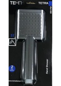 Resim Tema Tetra Banyo Duş Başlığı El Duşu Krom Blister Ambalaj Krom 