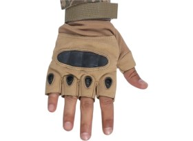 Resim Bbox Tactical Outdoor Kesik Parmaksız Eldiven Asker Polis Dağcı Sporcu Bisikletçi Kemik Eldiveni Bej 