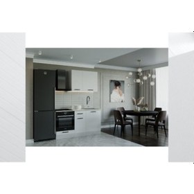 Resim Tdesigno Bedez Mutfak 160 Cm Tezgah Dahil Beyaz 