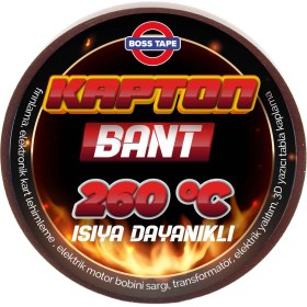 Resim Boss Tape 260°C Isıya Dayanıklı Yanmaz Kapton Termal Yalıtım Bandı 